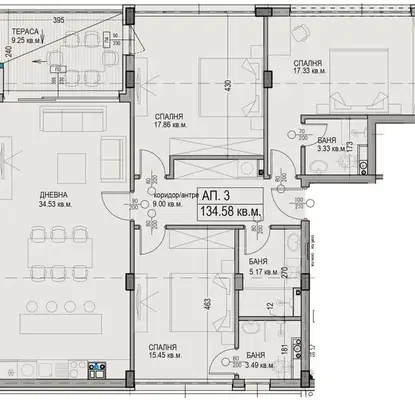 Photo 3 — Four-room apartment in Boyana with terrace and south aspect