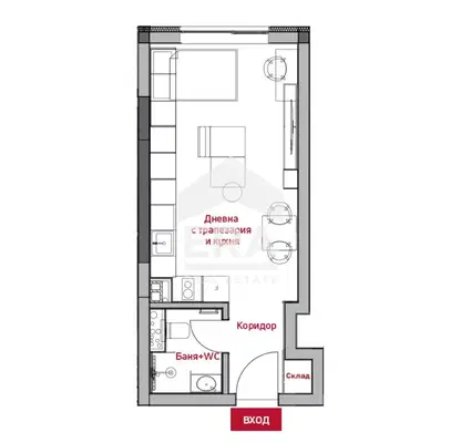 Photo 4 — One-room apartment in Center with modern construction