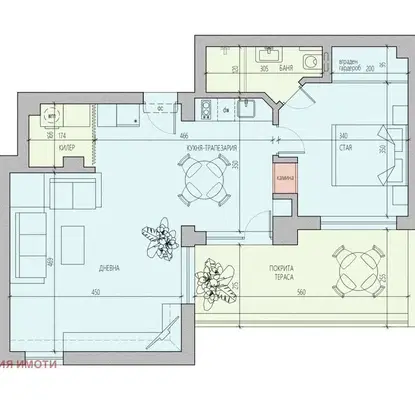 Photo 5 — Spacious 2-room apartment with large terrace in Center, Sofia