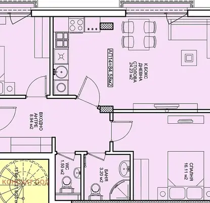 Снимка 2 — 3-стаен апартамент в Център, бул. Христо Ботев, ново строителство