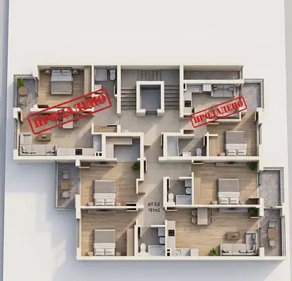Photo 2 — 3-bedroom apartment in Sofia, Centyr
