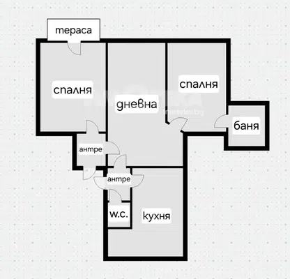 Снимка 2 — Тристаен апартамент с гледка към храм-паметника в Център, София