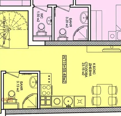 Photo 2 — 4-room maisonette in Center, Sofia with two terraces