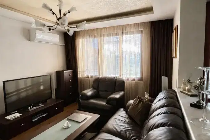 Two-room apartment with glazed terrace in Center, Sofia