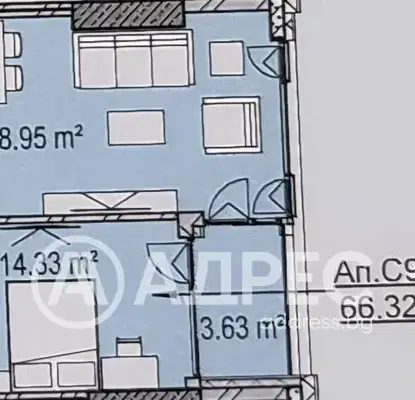 Photo 4 — Two-room apartment in Druzhba 1 with view from 14th floor