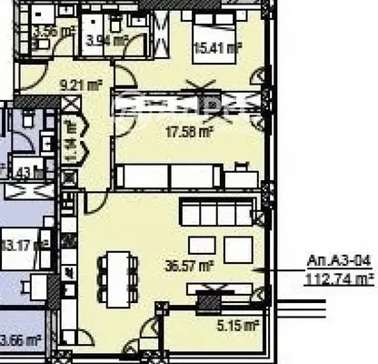 Photo 4 — Three-room apartment in Druzhba 1 with view and elevator