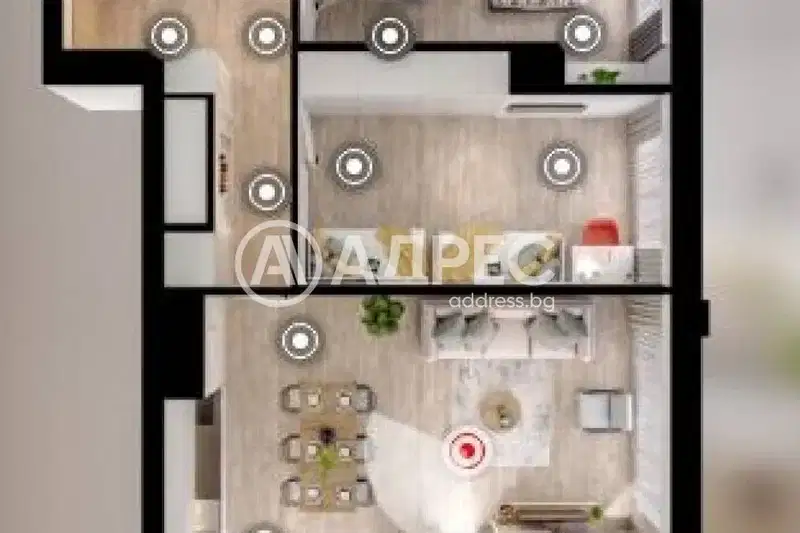 Three-room apartment in Druzhba 1 with view from 24th floor