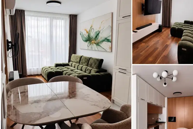 Two-room apartment in Druzhba 2 with terrace and elevator