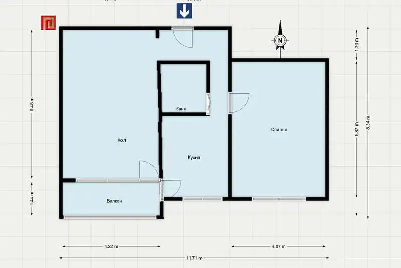 3-bedroom apartment in Sofia, Geo Milev