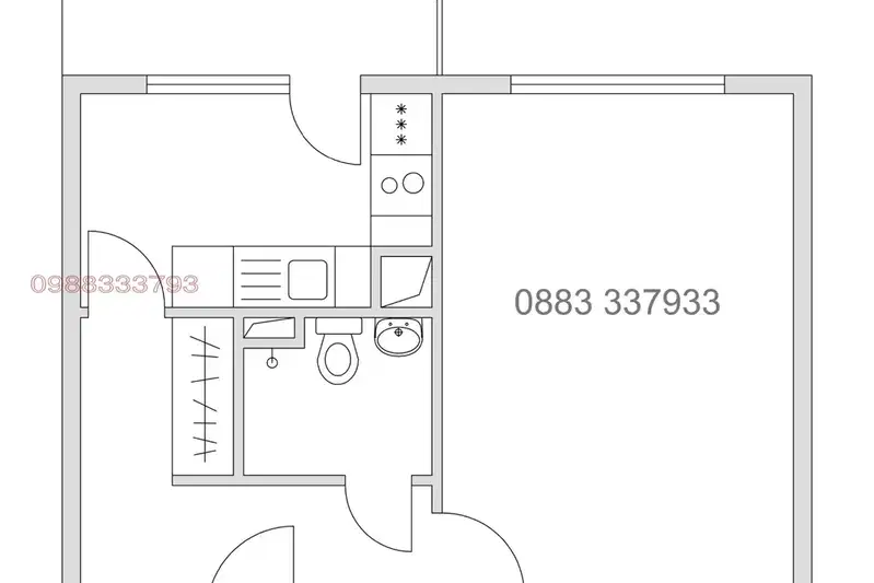 2-room apartment in Gotse Delchev with terrace and access control