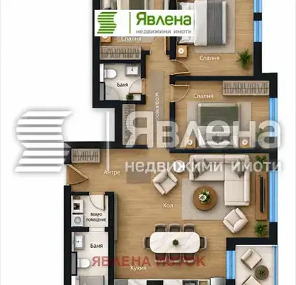 Снимка 4 — Четиристаен апартамент с 3 спални в Горубляне, нова сграда