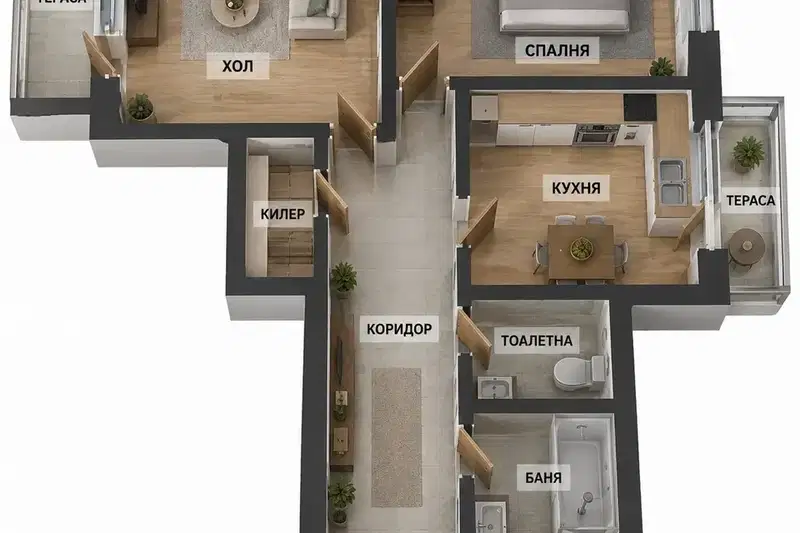 2-bedroom apartment in Sofia, Krasno Selo