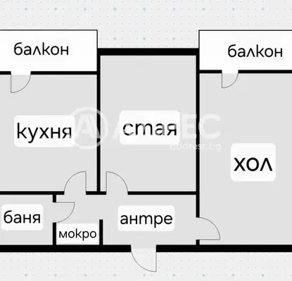 Снимка 4 — Двустаен апартамент в Лозенец с два балкона