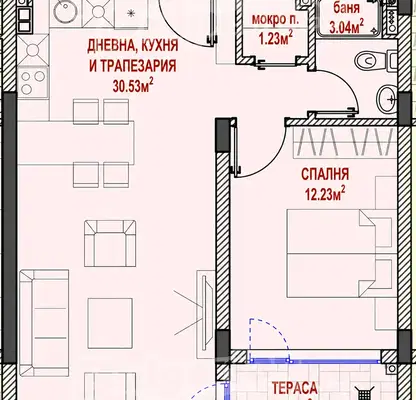 Photo 2 — Two-room apartment in Lyulin 4 with balcony and elevator
