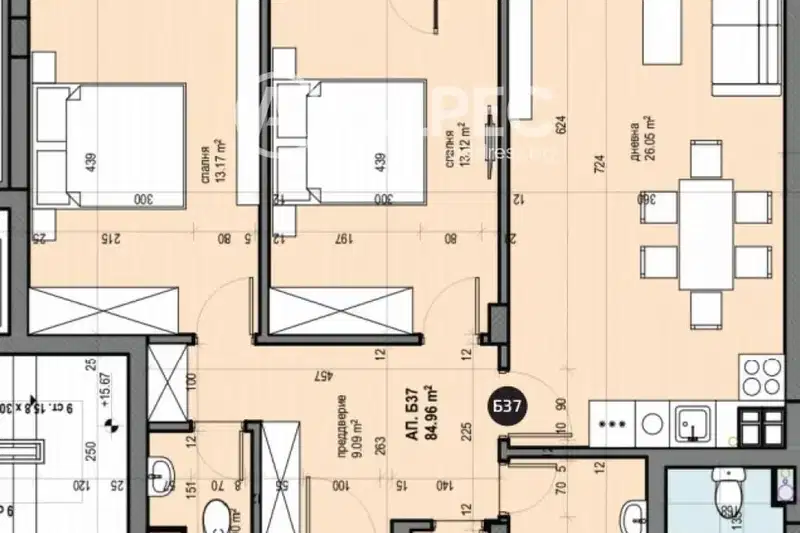 Three-room apartment in Lyulin 5 with terrace, Sofia