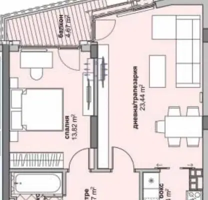 Photo 2 — Two-room apartment in Lyulin 6 with terrace, Sofia