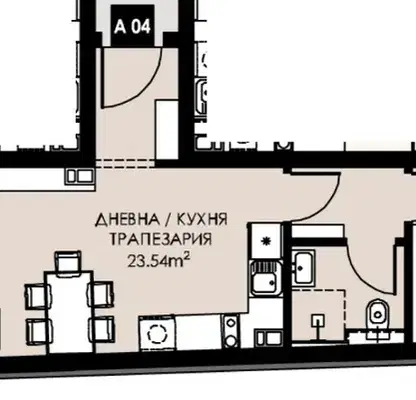 Снимка 2 — Двустаен апартамент в Люлин 9 с изложение изток/запад