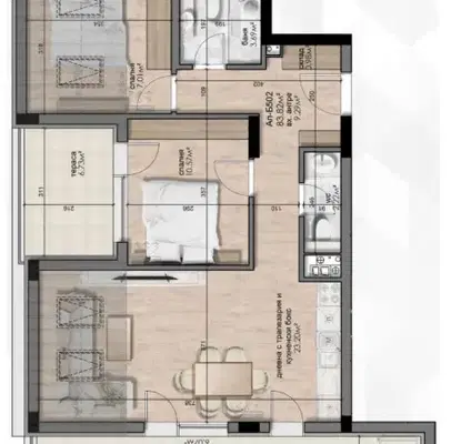 Photo 5 — Three-room apartment with two terraces in Lyulin - center, Sofia