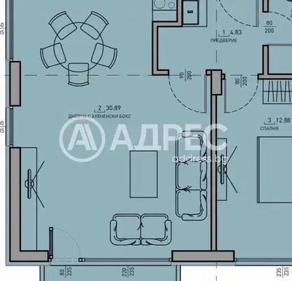 Photo 2 — Two-room apartment with large terrace in Malinova Dolina, Sofia