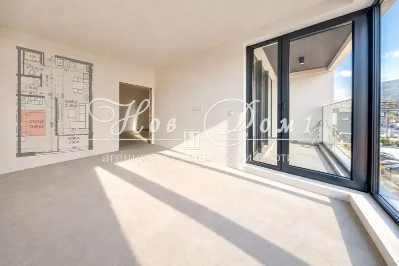 Two-room apartment in Malinova Dolina with underfloor heating