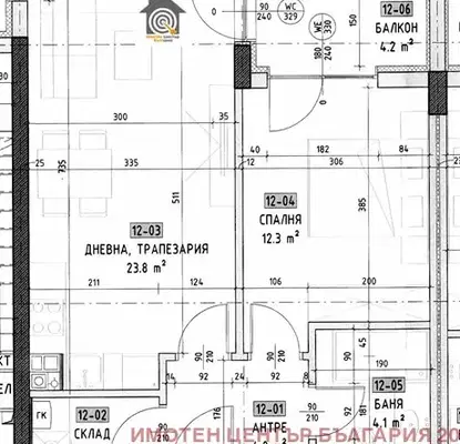 Снимка 2 — Двустаен апартамент в Малинова долина с тераса и паркинг