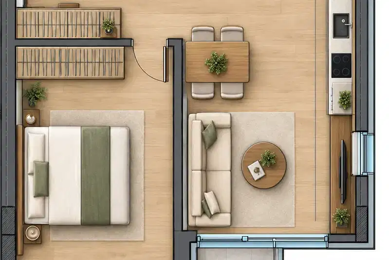 Two-room apartment with terrace in Malinova dolina, Sofia