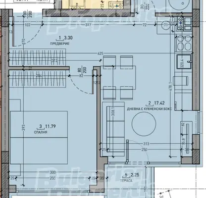 Photo 2 — Two-room apartment with terrace in Malinova dolina, Sofia