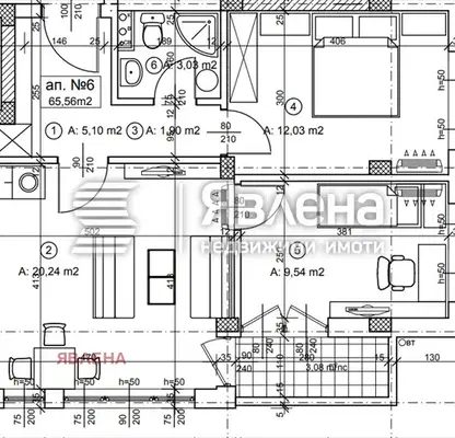 Снимка 3 — Тристаен апартамент в Малинова долина с тераса и гледка към Витоша