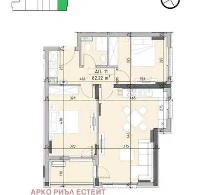 Снимка 2 — Тристаен апартамент в Малинова долина с тераса