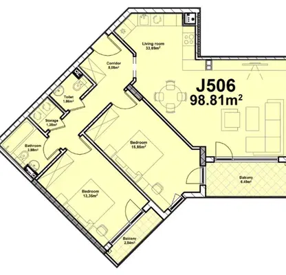 Photo 2 — Three-room apartment with two terraces in Mladost 1, Sofia