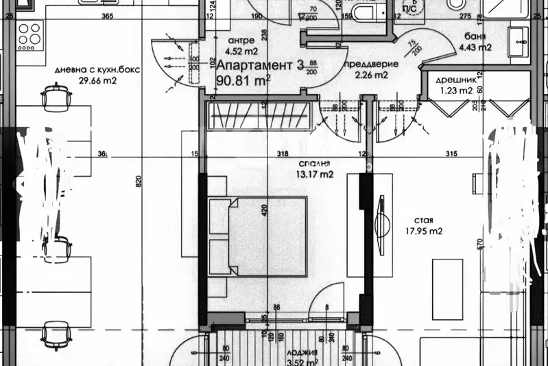 3-room apartment in Mladost 1 with south aspect