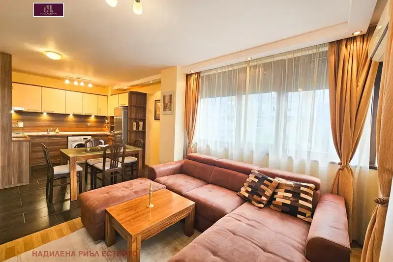 Two-room apartment with balcony and panoramic view in Mladost 1