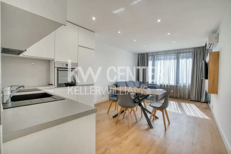 Two-room apartment in Mladost 2 with balcony and central heating
