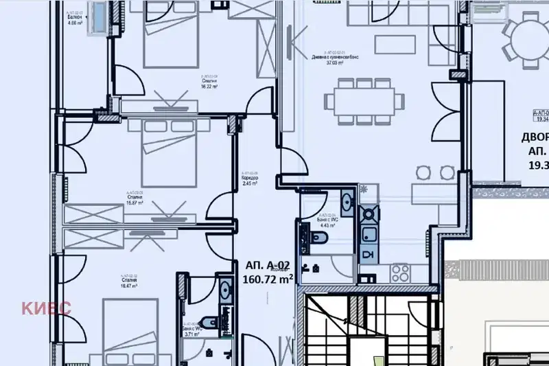 4-bedroom apartment in Sofia, Mladost 2