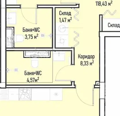 Снимка 2 — Просторен 3-стаен апартамент в Младост 4 с две тераси