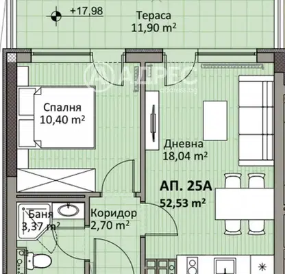Снимка 4 — Двустаен апартамент с тераса в Надежда 2, София