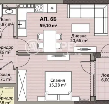 Снимка 4 — Двустаен апартамент с южно изложение в Надежда 2, София