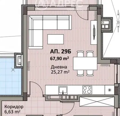 Снимка 4 — Двустаен апартамент с тераса в Надежда 2, София