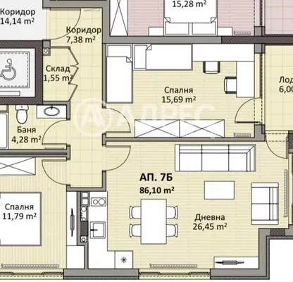 Photo 4 — 3-bedroom apartment in Sofia, Nadejda 2