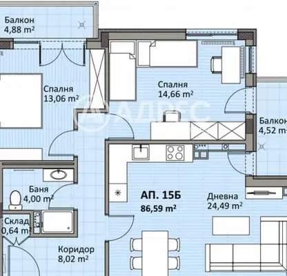 Photo 4 — 3-bedroom apartment in Sofia, Nadejda 2