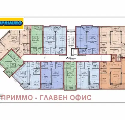 Снимка 3 — Двустаен апартамент в Обеля 1 с балкон и асансьор