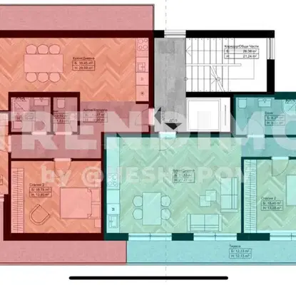 Photo 3 — Three-room apartment with large terrace in Obelya 1, Sofia
