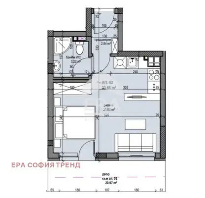 Photo 4 — One-room apartment with yard in Ovcha kupel, Sofia