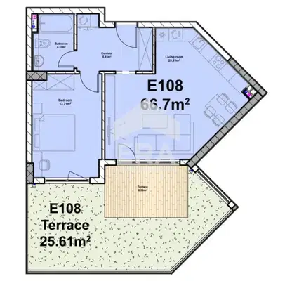 Photo 2 — Two-room apartment with terrace in Poligona, Sofia