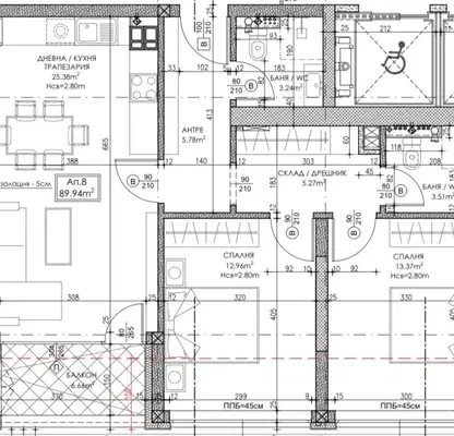 Photo 2 — 3-bedroom apartment in Sofia, Poligona