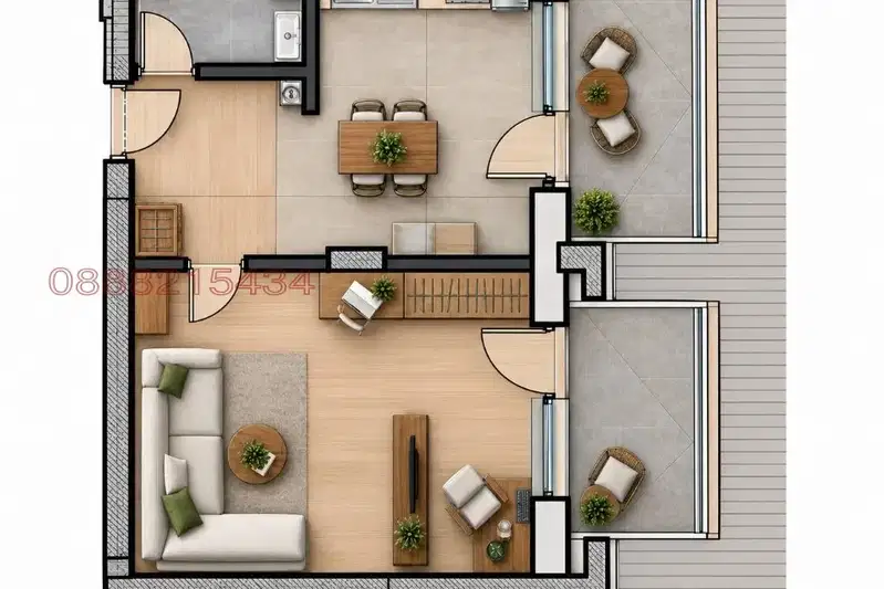 1-bedroom apartment in Sofia, Razsadnika