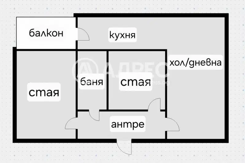 3-room apartment in Serdika with terrace on top floor