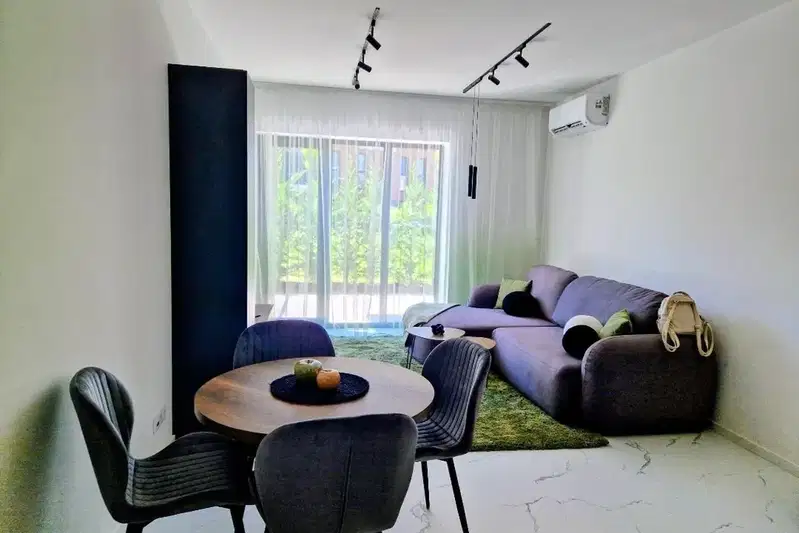 Two-room apartment in Slavia with parking space and video surveillance