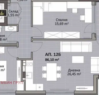 Photo 5 — 3-bedroom apartment in Sofia, Tolstoi