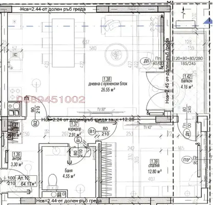 Photo 3 — Two-room apartment 75 sq m in Zona B-18 with east-south aspect